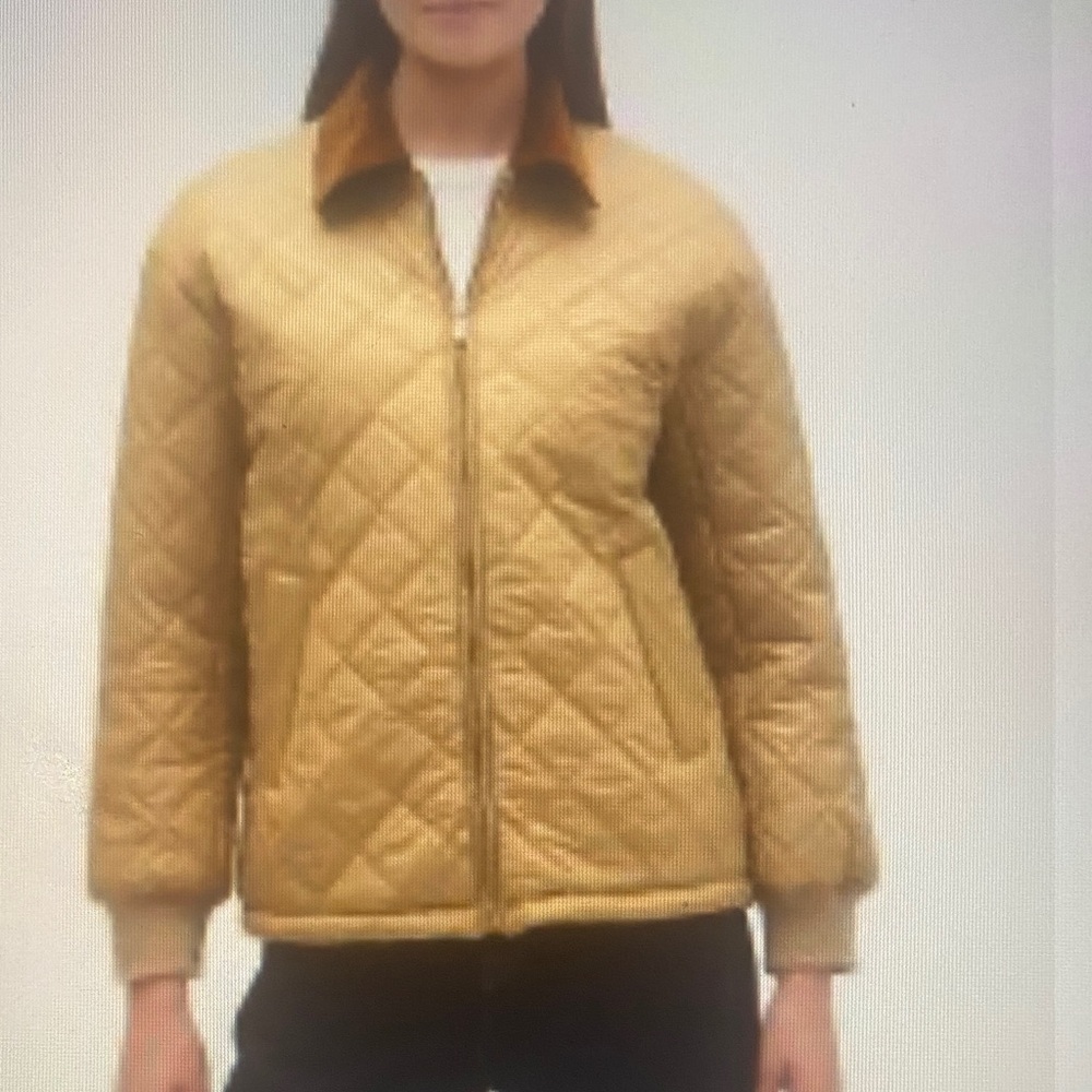 GAP Factory Women's Gold Quilted Puffer Jacket